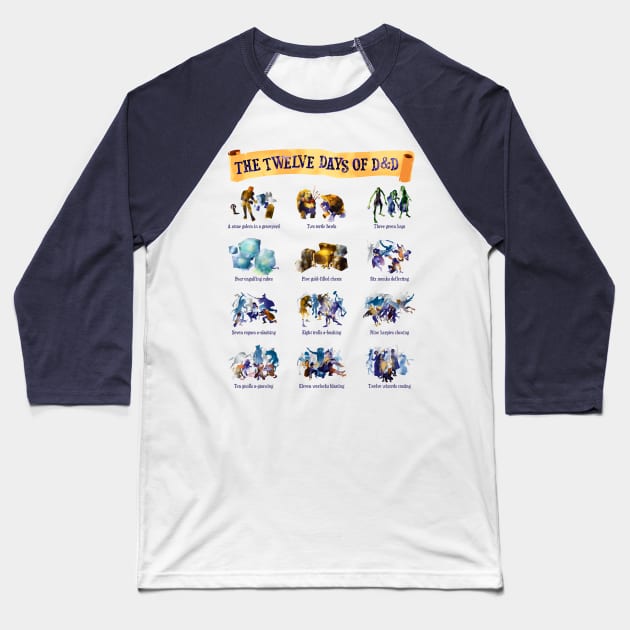 The twelve days of D&D Baseball T-Shirt by Inchpenny